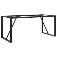 Pieds de table à manger cadre en O 160x80x73 cm acier