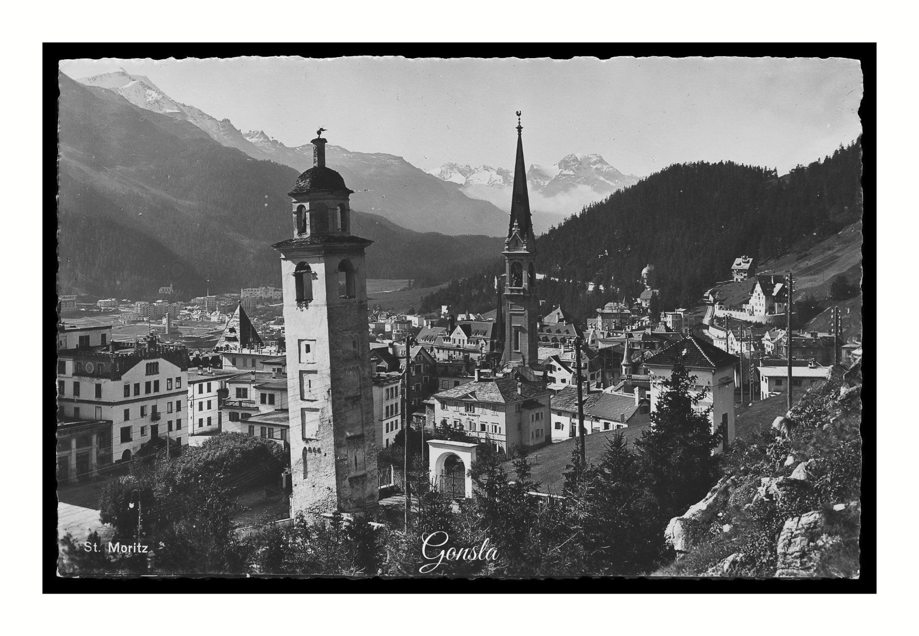Cartes postales: ST-MORITZ - 1939 "Allgemeiner Blick" – D'occasion à Onex par gonsla01