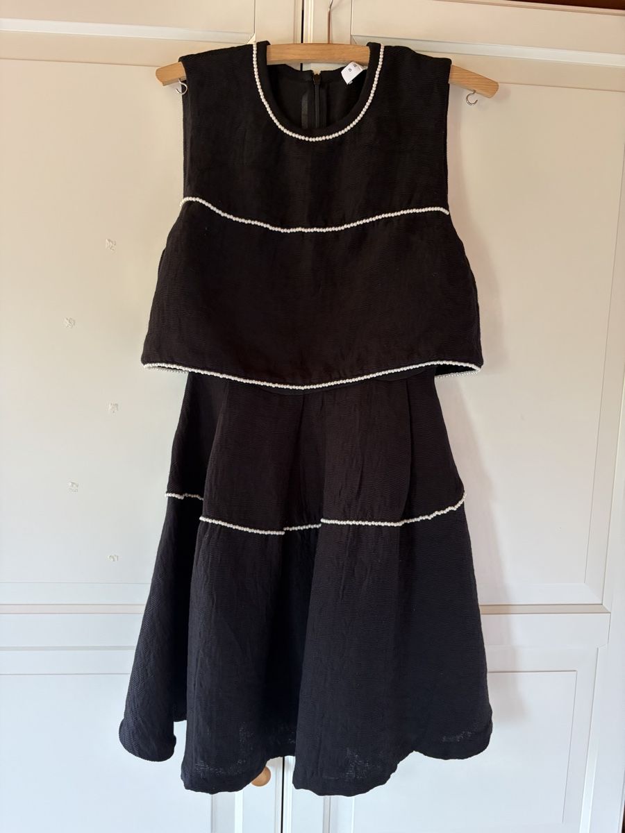 Sandro Vestiti: Sandro Pearl Embellished Black Dress – Usato da St.Josefen venduto da lop_lh8d 4