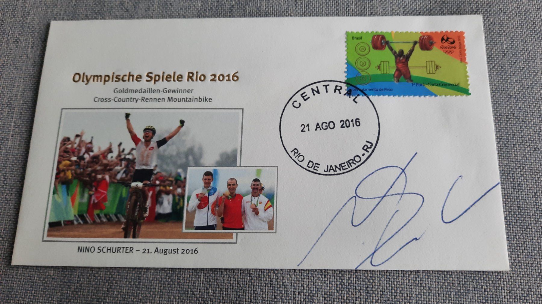 Autogramme: Briefbeleg Nino Schurter – Gebraucht aus Schmerikon von Olympia04