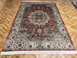 Seidenteppich XL 280*185cm handgeknüpft und Gereinigt Luxus