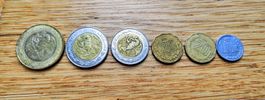 Rare Pièce mexicaine de 10 pesos MILLENIUM 2001 et autres.