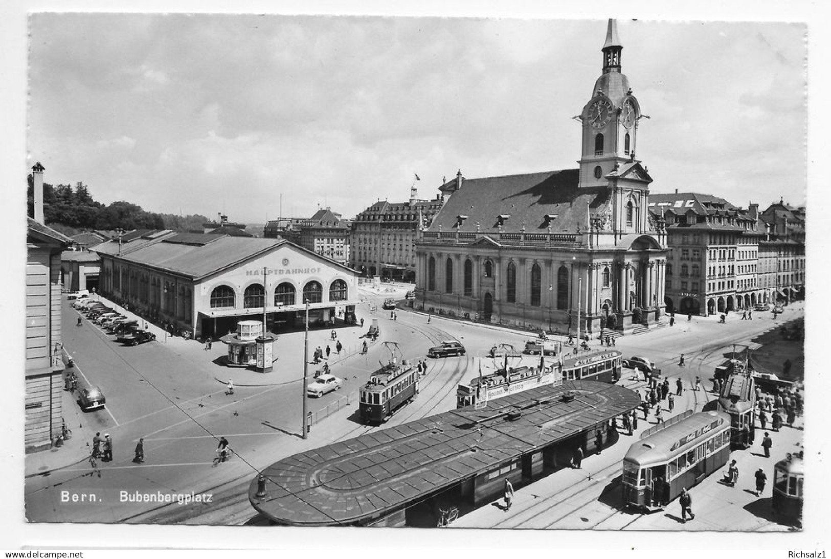 Cartes postales: Bern Bubenbergplatz belebt um 1961 – D'occasion à Hefenhofen par Richsalz
