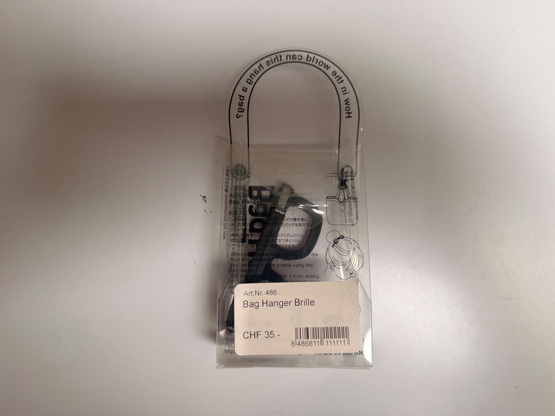 Rimorchi: Bag Hanger Brille CHF 35,- Neu – Nuovo e nell'imballaggio originale da Zug venduto da isdach 1