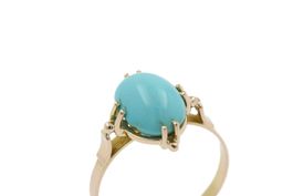 Vintage Türkis Ring in 14K Rose Gold *S3531
