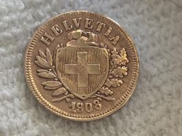 2 centimes/Rappen 1908