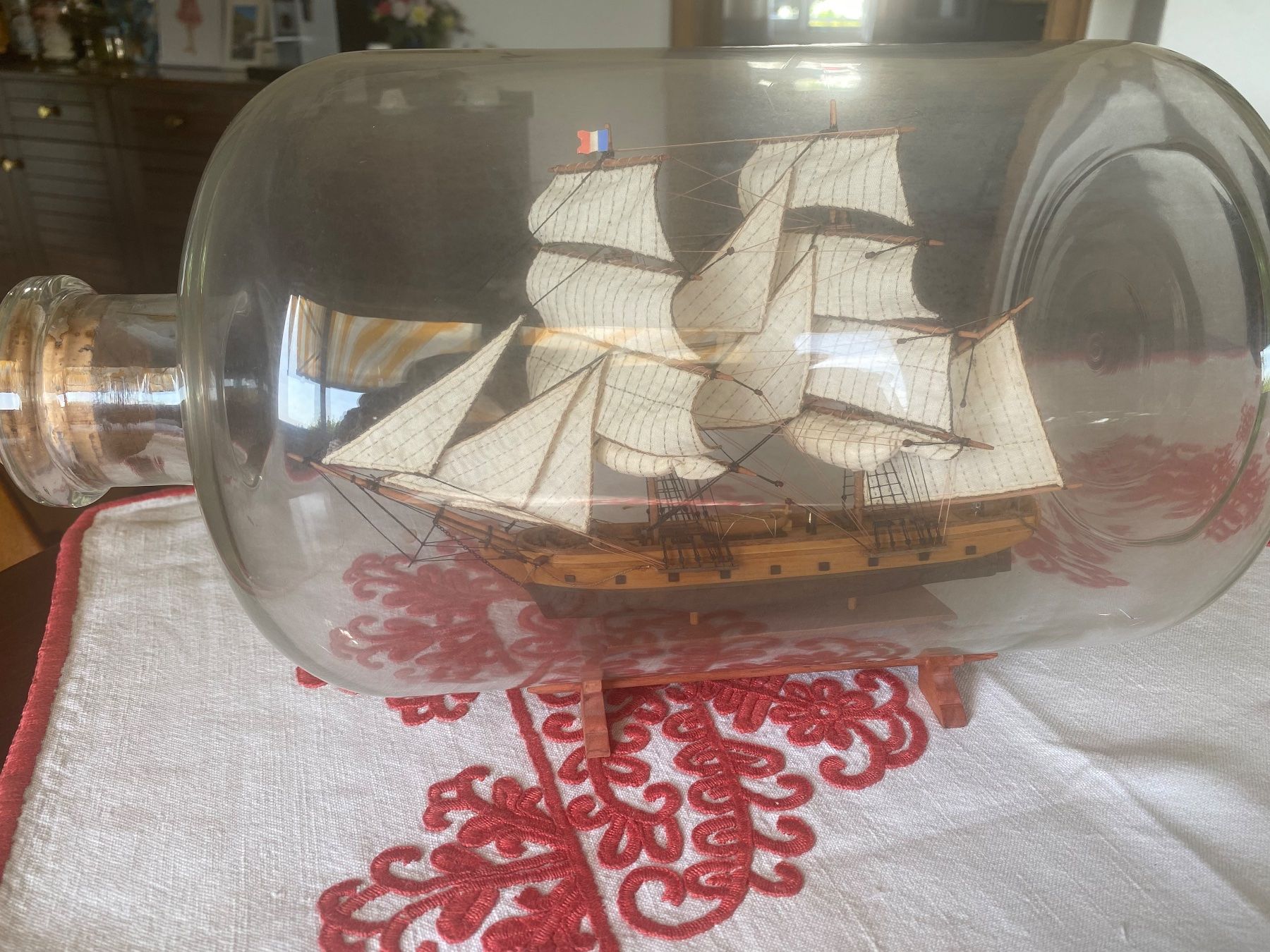 Kit di modellismo & Modellini statici: Flaschenschiff "Französische Brigg 1836" – Usato da Hurden venduto da Kacsa