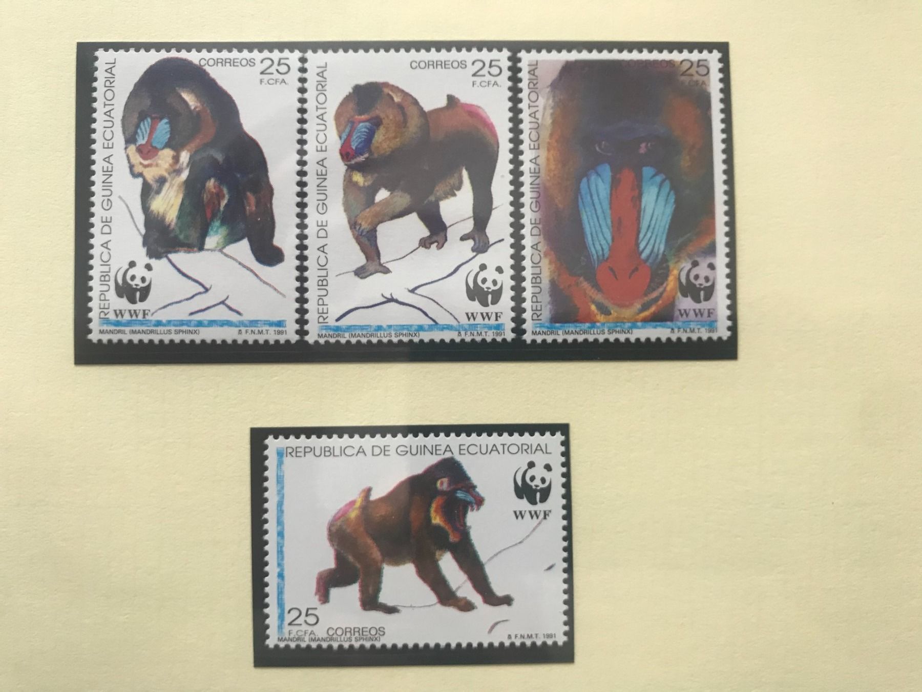 Tutti i francobolli: WWF Äquatorialguinea 1991 Mandrill Satz postfrisch – Nuovo (secondo la descrizione) da Liestal venduto da schnueps