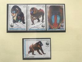 WWF Äquatorialguinea 1991 Mandrill Satz postfrisch