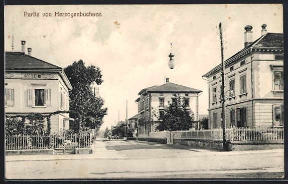Ansichtskarten: Herzogenbuchsee, Strassenpartie mit Vill – Gebraucht aus Berlin von bartko-reher