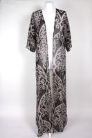 schwarz/grau Kimono-Cardigan M