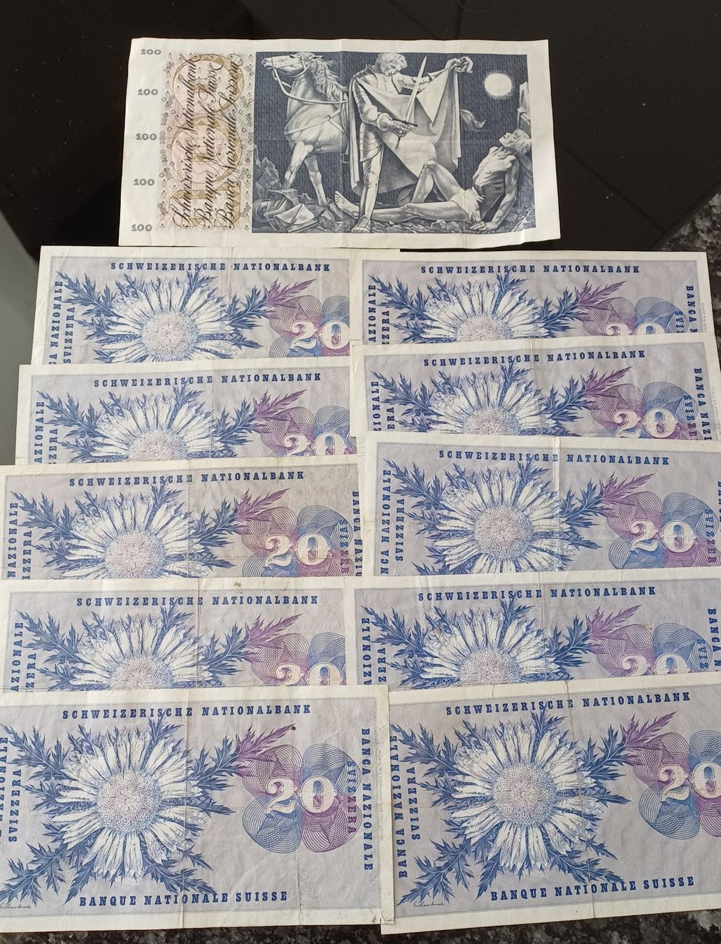 Banconote: Schweizer Banknoten 20 CHF /100 CHF ab Fr.1.- – Usato da Rorschach venduto da Hansi1901 2
