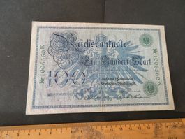Dt. Reich 1908, 100 Mark Sigel grün