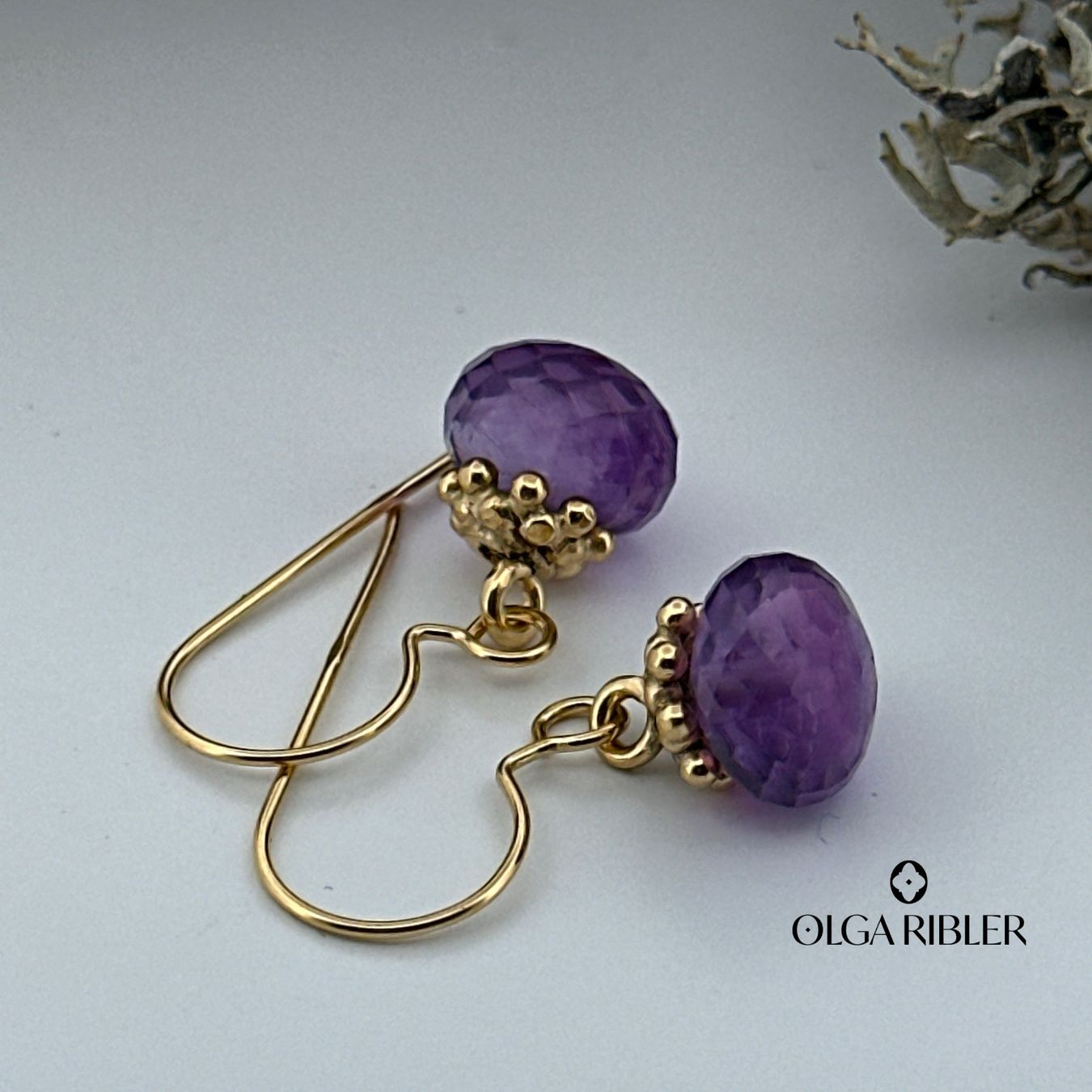 Olga Ribler Orecchini pendenti & Orecchini a lobo: Ohrringe mit Amethyste Silber gelbvergoldet – Nuovo (secondo la descrizione) da Luzern venduto da Schmuckoutlet 6