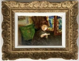Impressionistisches Portrait einer Lesenden