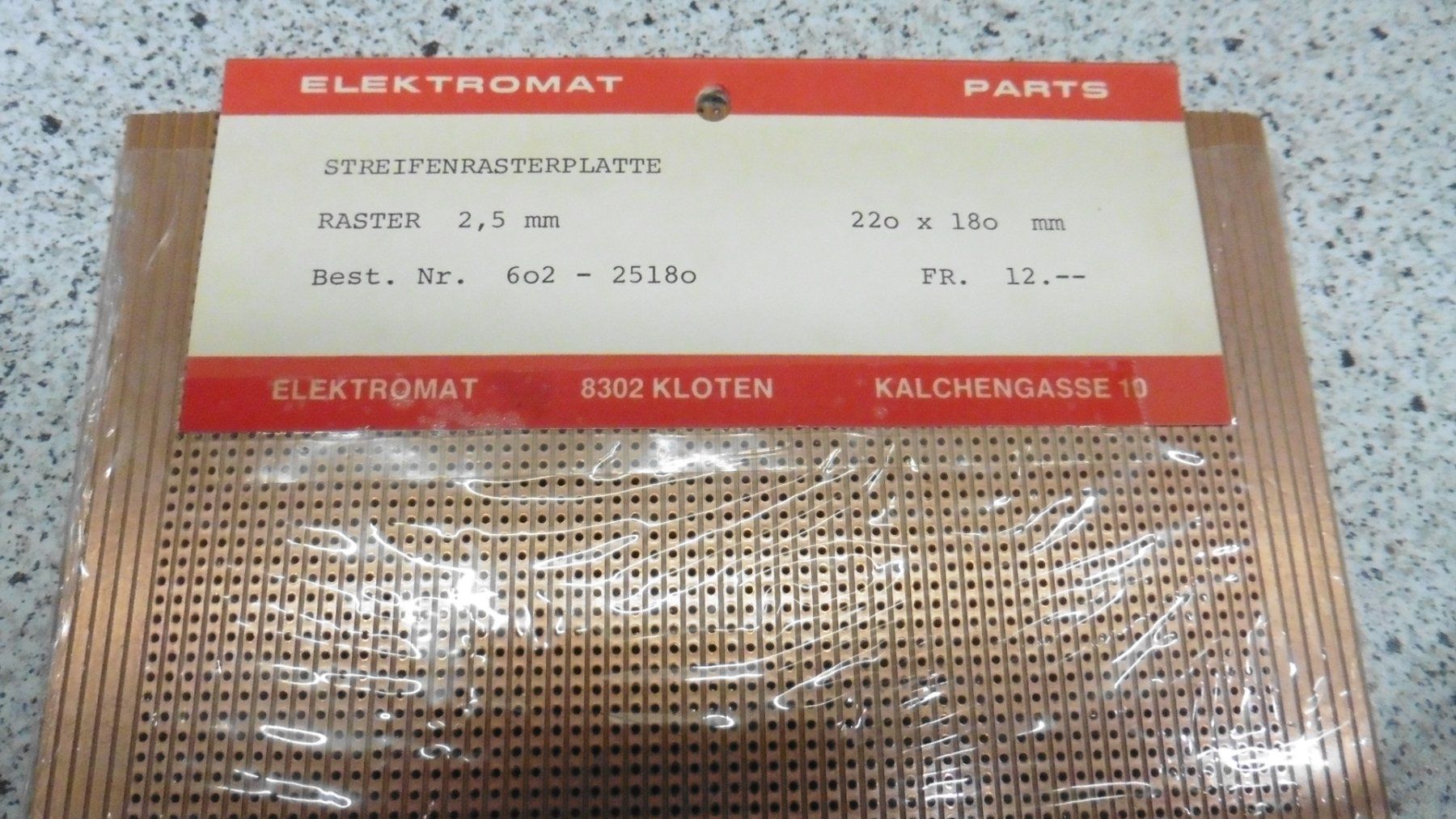 Componenti elettronici: Lochrasterplatten – Nuovo e nell'imballaggio originale da Mönchaltorf venduto da boesi51 1