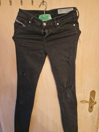 Diesel Skinzee Jeans, Super Slim, Schwarz,
