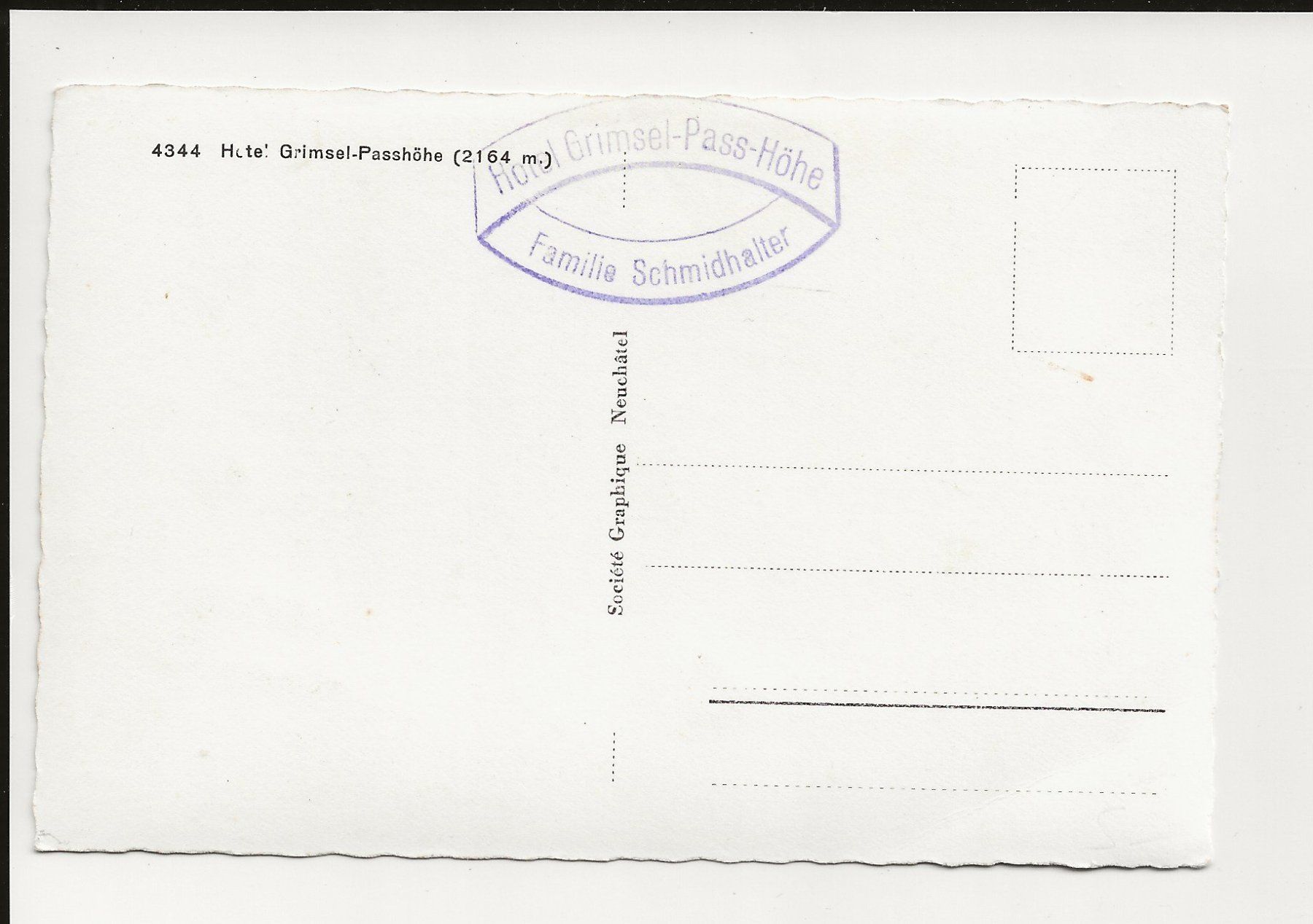 Cartoline postali: AK ca.1950  Hotel Grimsel-Passhöhe 2164 m – Usato da Greifensee venduto da 315WDO 1