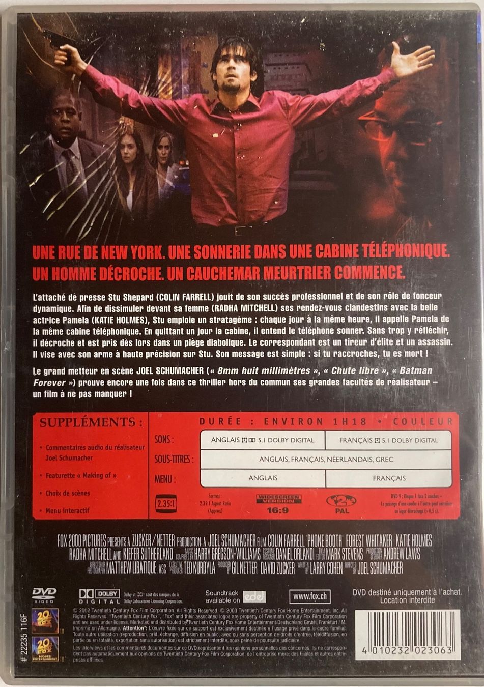 Tutti i DVDs: PHARRELL / WHITAKER /SUTHERLAND - PHONE GAME – Usato da Poliez-Pittet venduto da Newtown-Records 1