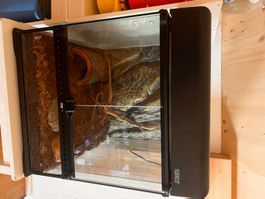 Terrarium 45x45x47(WxLxH) with EXOTERRA heating lamp