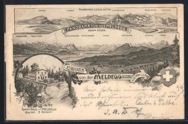Meldegg, Panorama gegen Süden u. Osten,