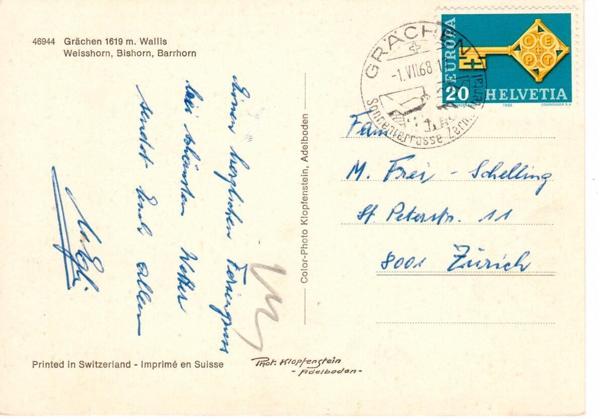 Cartoline postali: Grächen – Usato da Wolhusen venduto da Curver9 1