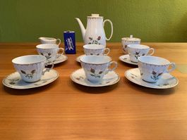 Rosen Motiv handbemalter Kaffee Service Bavaria hand-painted