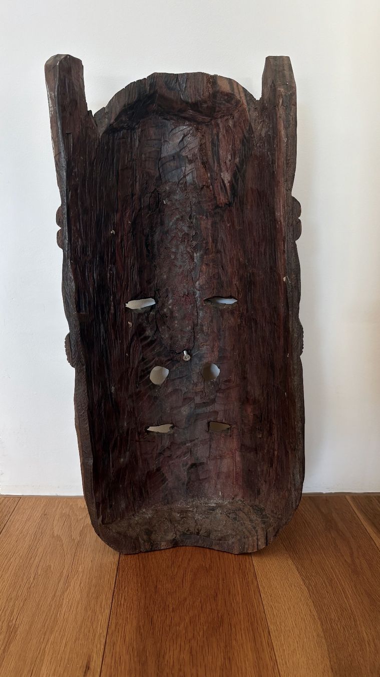 Internationale Kunst: Grosse Afrikanische Maske aus Holz geschnitzt – Gebraucht aus Brione s. Minusio von ticinosell 2