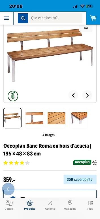 Tische: Table et 2 bancs de jardin  – Gebraucht aus Auboranges von Regusse 2