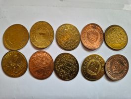 10x Fässler Medaillen Kupfer + Messing - mit seltenen Jg.