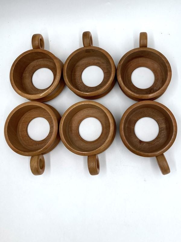 Set di piatti: Teegläser-Set | mit Holzgriff | Serviertablett – Usato da Wittenbach venduto da Restwert_St-Gallen 6