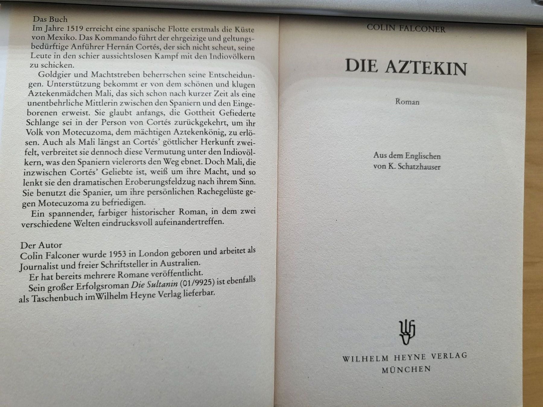 Libri: Die Aztekin / von Colin Falconer – Usato da Alpnach Dorf venduto da findelmundo 2