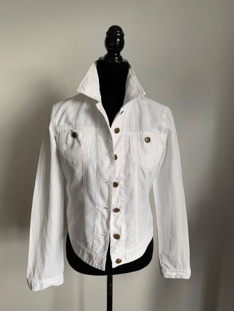 Armani Jeans: Stylische weisse Jeans-Jacke, 36