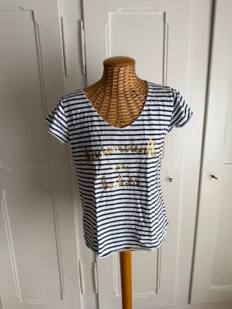 SA'SA - T-Shirt blau-weiss gestreift maritim M