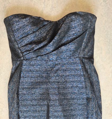 REISS KLEID DRESS M L 38 40 GLITZER SCHULTERFREI , TOP