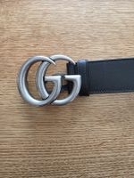 Gucci Guertel Schwarz Leder, Top Zustand Neu, Länge 100 cm