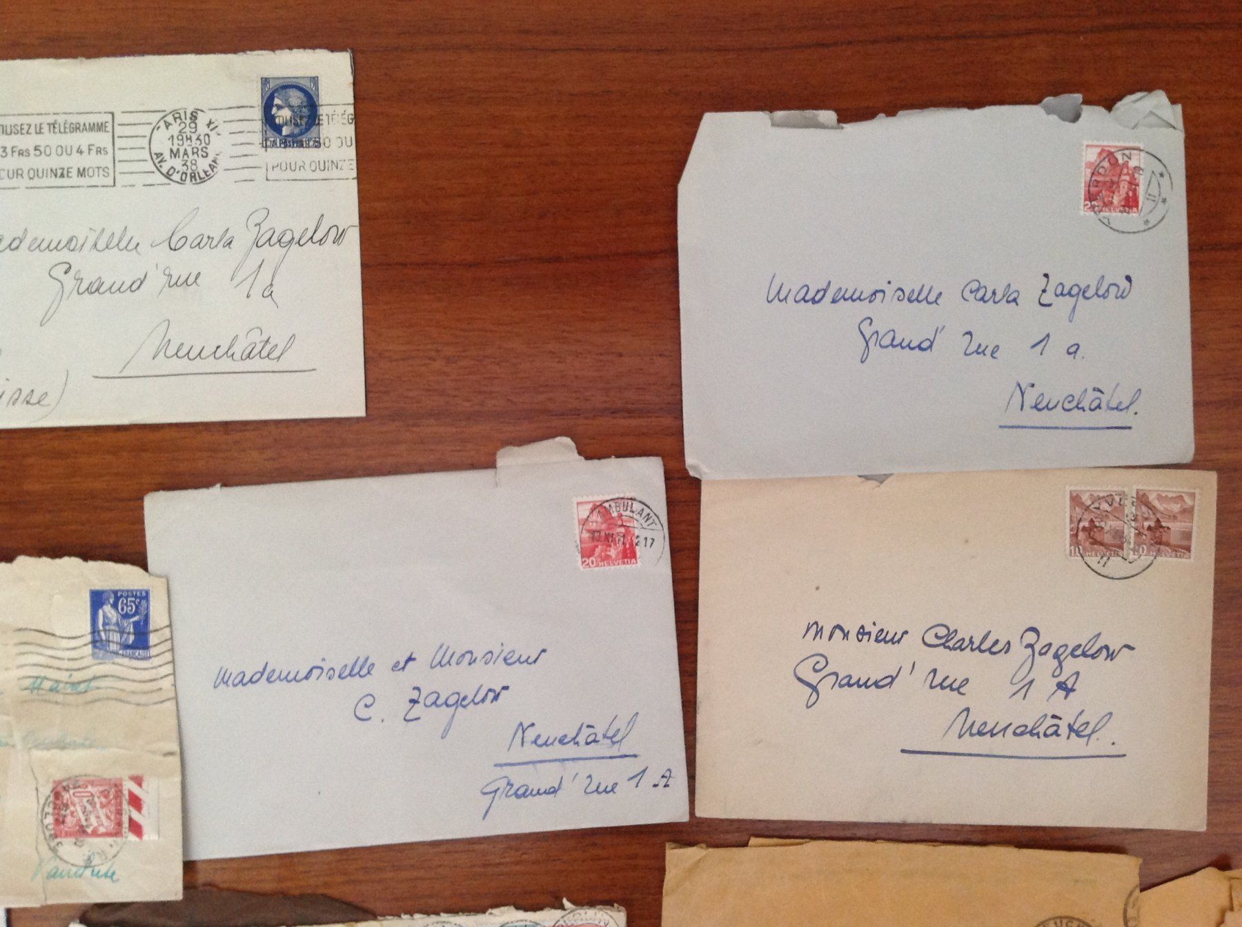 Alle Briefmarken: lettres affranchies circa 1940 – Gebraucht aus Vuiteboeuf von broticaire 2