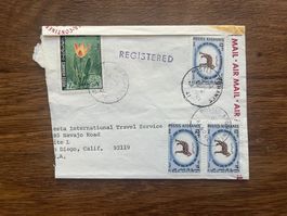 Briefmarken Afghanistan auf Brief, 1968/1972
