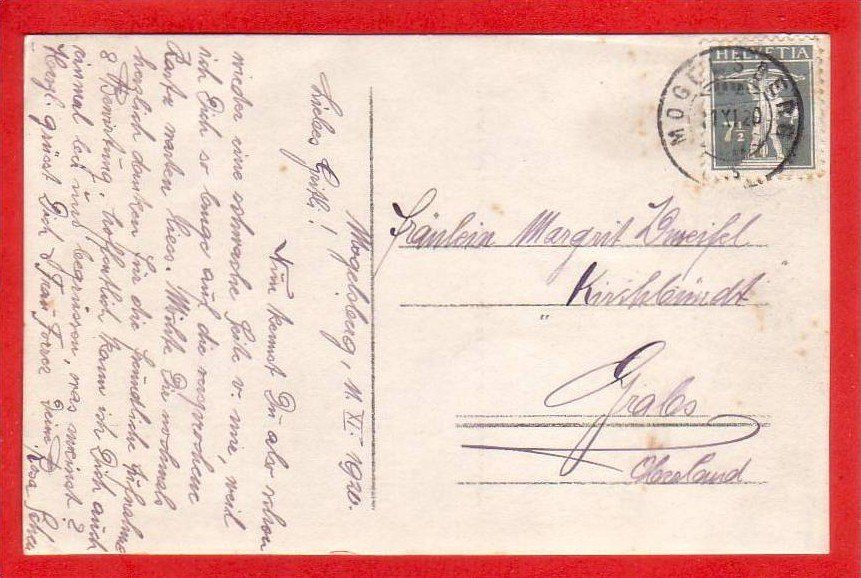 Cartoline postali: MOGELSBERG 1920 – Usato da Grüningen venduto da Kartenlaube 1