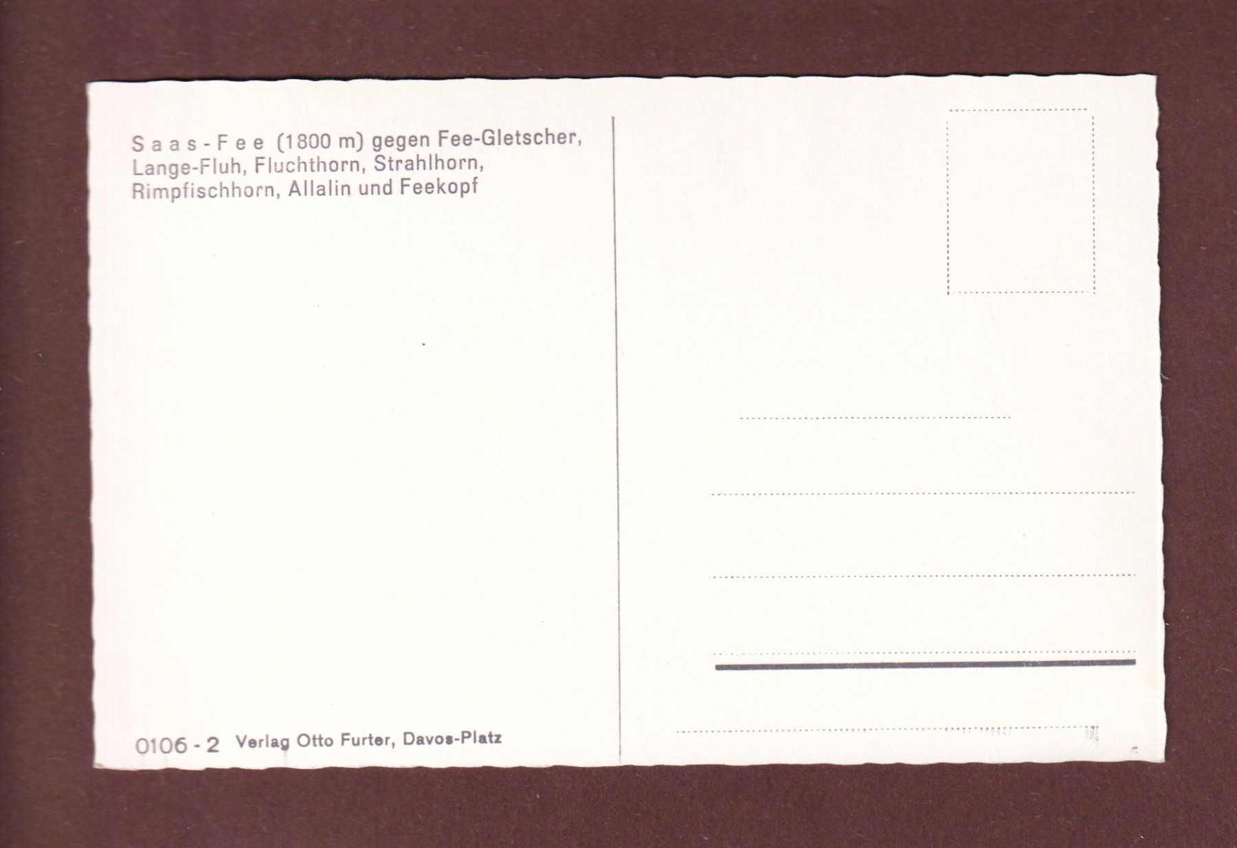 Cartoline postali: Saas-Fee - FEE-GLETSCHER – Usato da Pully venduto da nicecards-shop 1