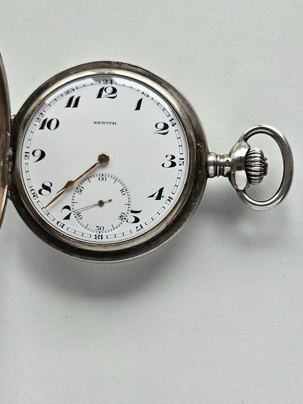 Zenith Uhren: 596 Zenith Savonette Taschenuhr Silber 0.800 – Gebraucht aus Berikon von mmm21 1