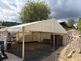 Zelt Festzelt  8  x 12 Meter. Blachen weiss
