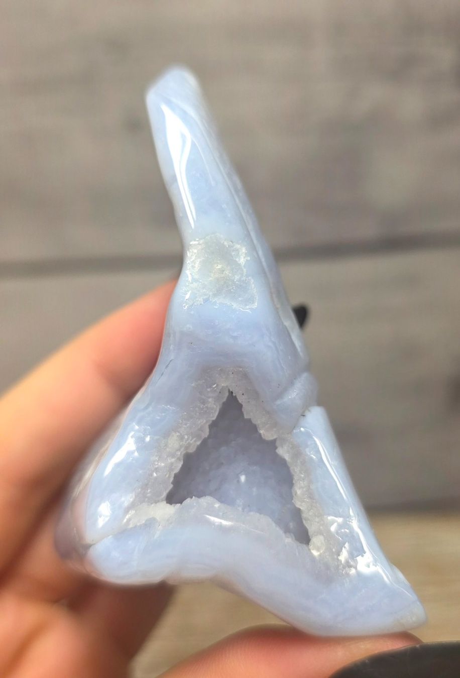 Minerali & Pietre curative: Blue lace Achat Schnitzerei 103g – Nuovo e nell'imballaggio originale da Matzingen venduto da Shay_Crystalz 1