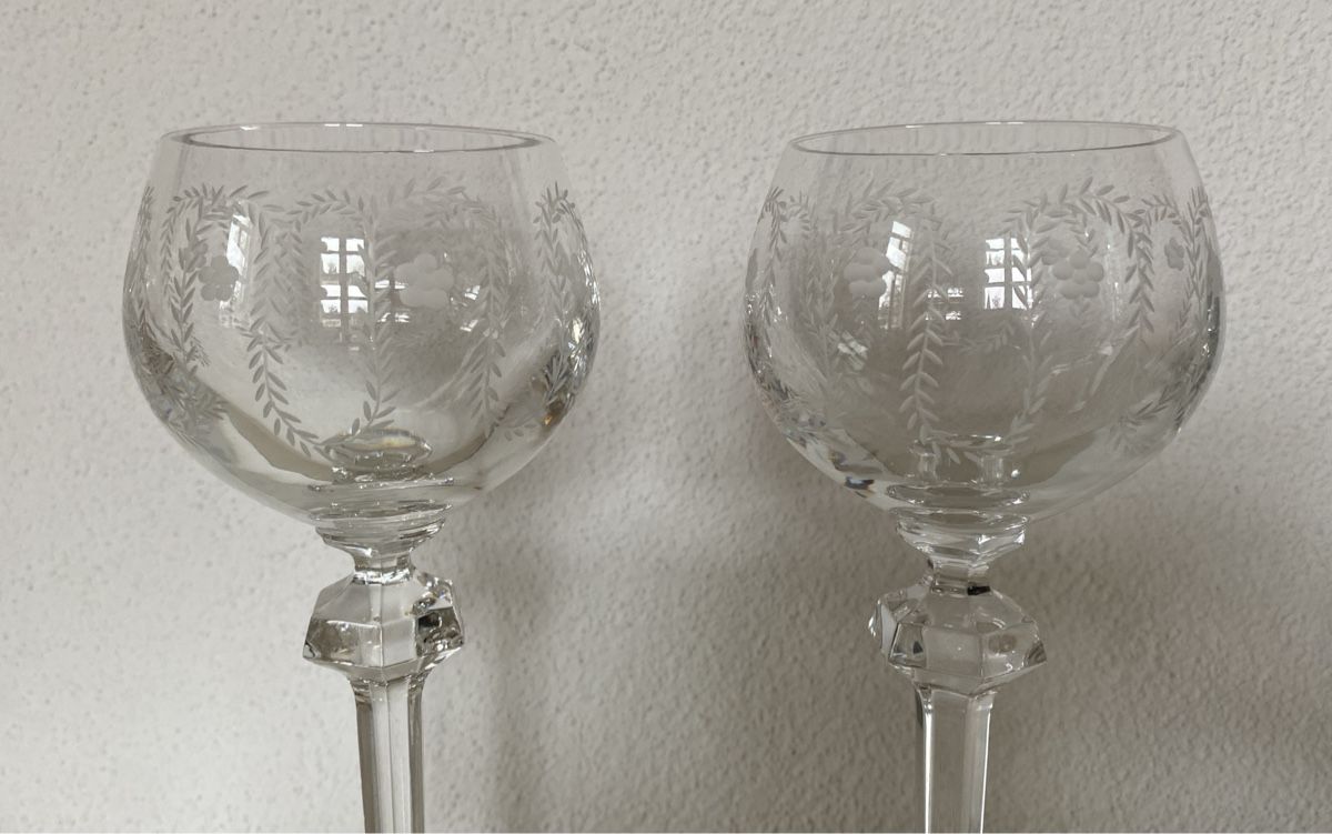 Gläser: 2 x Gläser Weinglas Kristall Glas – Neu (gemäss Beschreibung) aus Aarau von Ahoffa 5