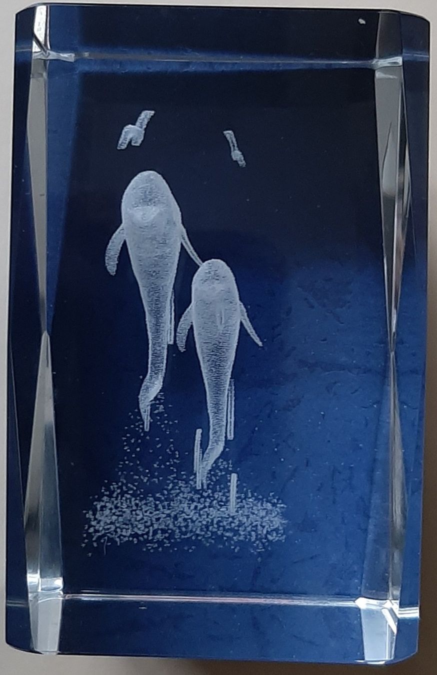 Skulpturen & Statuen: Dauphins en cristal de verre – Gebraucht aus Montet (Glâne) von Koada2 3