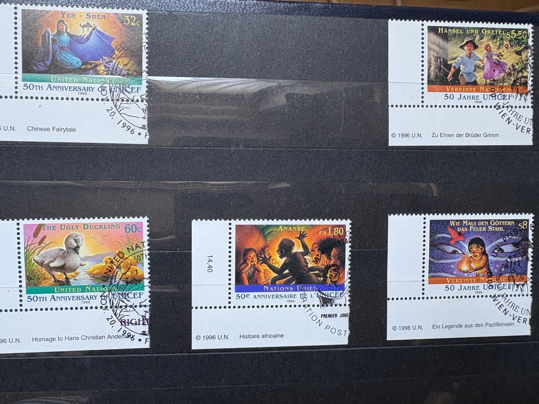 Tutti i francobolli: 1966 - 50 Jahre UNICEF - 11 Briefmarken – Usato da Zweisimmen venduto da Domii 2