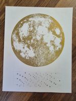 Original gold moon print 28x35cm
