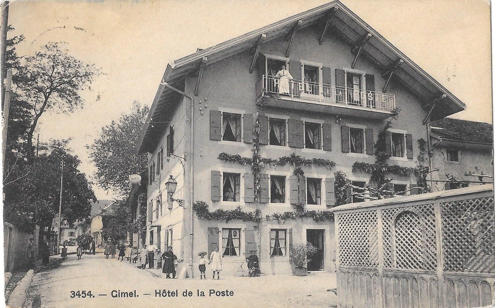 Cartoline postali: Gimel Hôtel de la Poste sehr belebt – Usato da Olten venduto da clotaldi