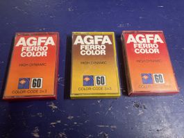 3x Agfa Ferro Color High Dynamik 60 Cassetten 