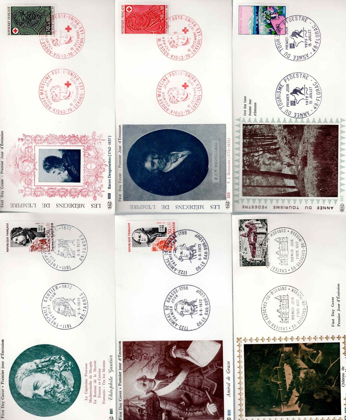 Tutti i francobolli: 6 Stück FDC Frankreich – Usato da Koblenz venduto da Markenhimmel